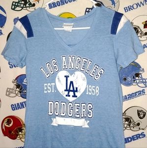2013 Los Angeles LA Dodgers MLB Baseball Womens Ladies V Neck Tee Shirt
